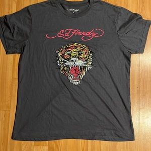 ed hardy rhinestone tiger shirt